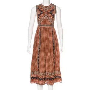 Doen TULSI DRESS -- Clay Combo Block Print Size Large